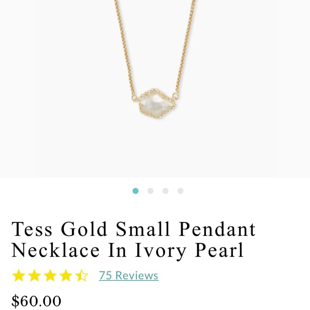 Kendra Scott Tess Necklace in Ivory Pearl **NEVER WORN W/ TAGS**
